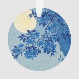 Moon Night Evening Tree Blue Moonlit Ornament