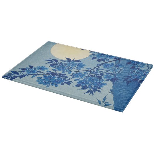 Moon Night Evening Tree Blue Moonlit Snijplank (Hoek)