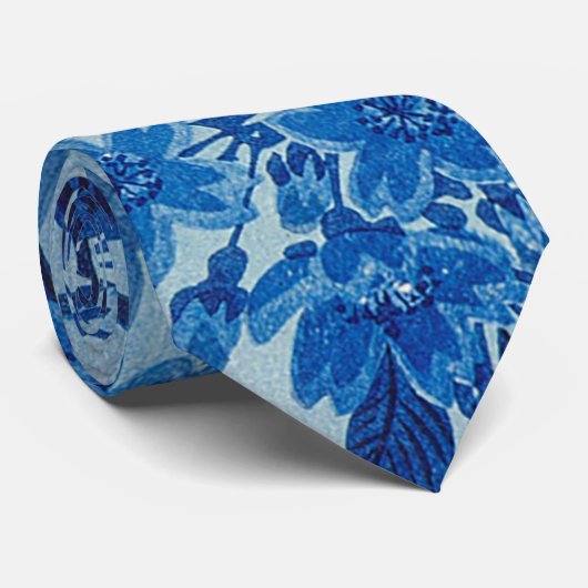 Moon Night Evening Tree Blue Moonlit Stropdas (Opgerold)