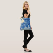 Moon Night Evening Tree Blue Moonlit Tote Bag (Op model)