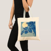 Moon Night Evening Tree Blue Moonlit Tote Bag (Voorkant (product))