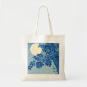 Moon Night Evening Tree Blue Moonlit Tote Bag (Voorkant)
