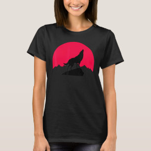 Moon Night Theme Wolf Summer Wolves Graphic T-shirt