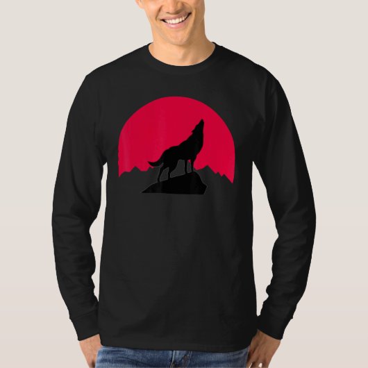 Moon Night Theme Wolf Summer Wolves Graphic T-shirt (Voorkant)