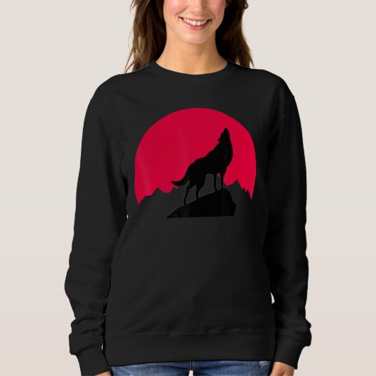 Moon Night Theme Wolf Summer Wolves Graphic Trui (Voorkant)