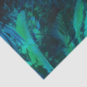 Moon Night Tropical Oerwoud blauw Tissuepapier (Detail)