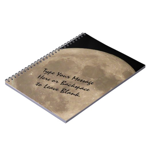 Moon Notebook - Aangepaste, volledige bewegingsjou Notitieboek (Linkerzijde)
