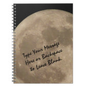 Moon Notebook - Aangepaste, volledige bewegingsjou Notitieboek (Voorkant)