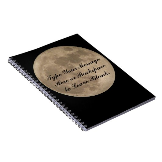 Moon Notebook - Aangepaste, volledige bewegingsjou Notitieboek (Rechterzijde)