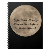 Moon Notebook - Aangepaste, volledige bewegingsjou Notitieboek (Voorkant)
