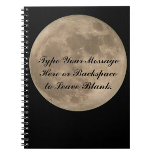 Moon Notebook - Aangepaste, volledige bewegingsjou Notitieboek