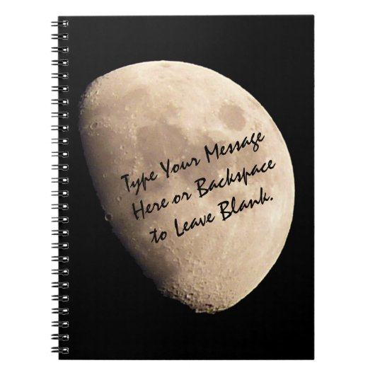 Moon Notebook Custom Moon Journal Note Sketch Book Notitieboek (Voorkant)