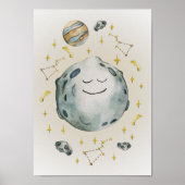 Moon Nursery Poster Print Kinder Room Decor (Voorkant)