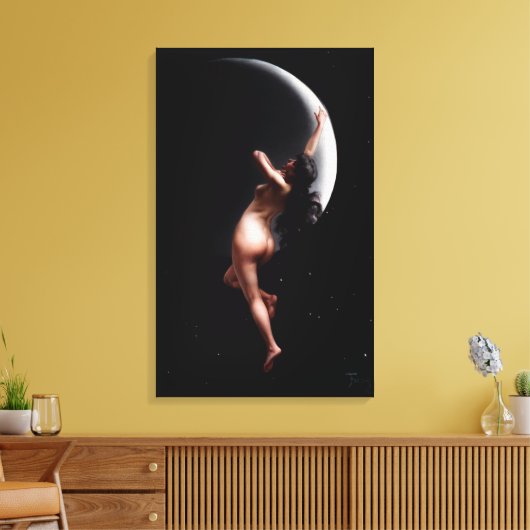 Moon Nymph door Luis Ricardo Falero Canvas Afdruk (Insitu (Woonkamer))