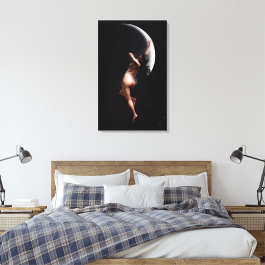 Moon Nymph door Luis Ricardo Falero Canvas Afdruk (Insitu (Slaapkamer))