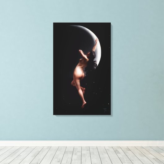 Moon Nymph door Luis Ricardo Falero Canvas Afdruk (Insitu (Houten vloer))