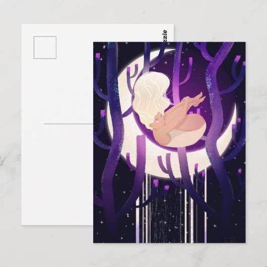 Moon Nymph in Bossen Briefkaart (Voorkant / Achterkant)