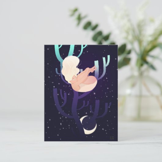 Moon Nymph in Bossen Briefkaart (Staand voorkant)