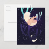 Moon Nymph in Bossen Briefkaart (Voorkant / Achterkant)