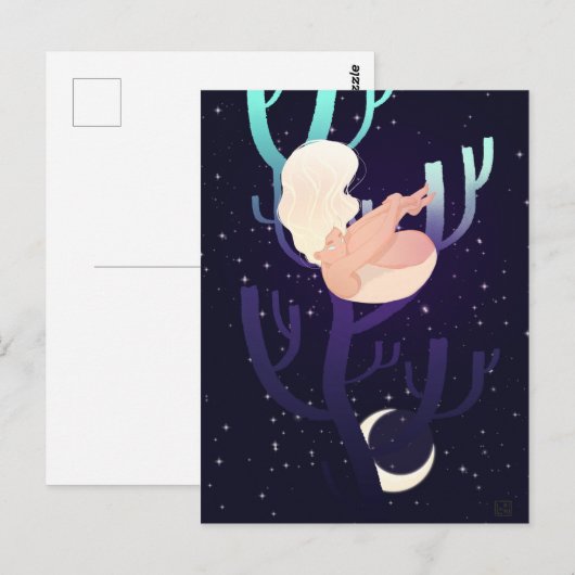 Moon Nymph in Bossen Briefkaart (Voorkant / Achterkant)