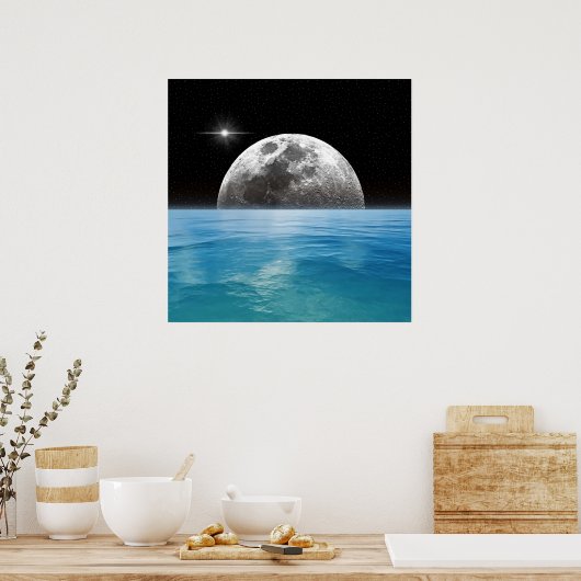 Moon Ocean Poster (Keuken)