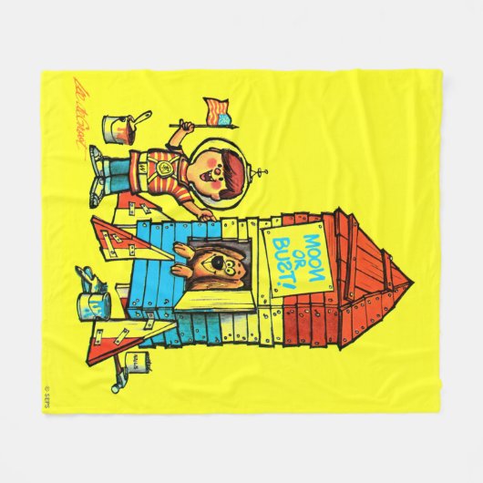 Moon of Bust! Fleece Deken (Voorkant (Horizontaal))