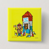 Moon of Bust! Vierkante Button 5,1 Cm (Voorkant)