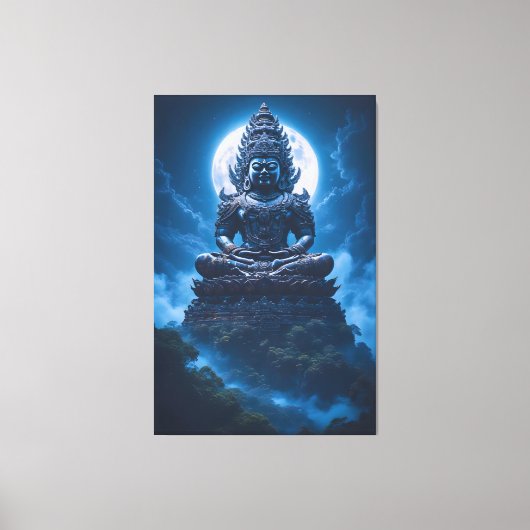 Moon of the Silent Guardian Canvas Afdruk (Voorkant)