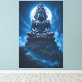 Moon of the Silent Guardian Canvas Afdruk (Insitu (Houten vloer))