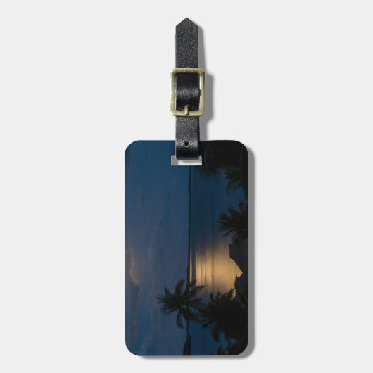 Moon on bora bora bagagelabel (Voorkant verticaal)