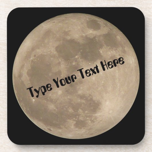 Moon-Onderzetters passen de Full Moon Drink-kust a Bier Onderzetter (Voorkant)