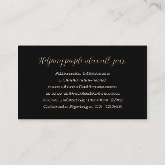 Moon op het Visitekaartje van de Meditatie in het  (Achterkant)