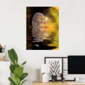 Moon op het water poster (Thuiskantoor)