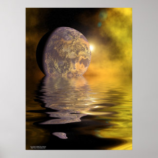 Moon op het water poster