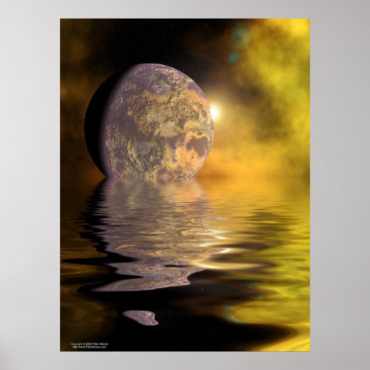 Moon op het water poster (Voorkant)