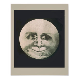 Moon optische illusie foto afdruk