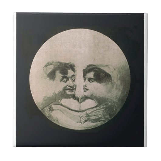 Moon optische illusie tegeltje (Voorkant)