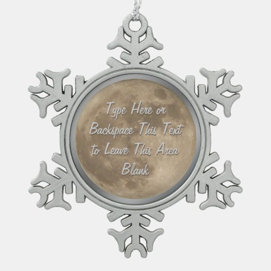 Moon Ornament Full Moon kerstdecoratie (Voorkant)