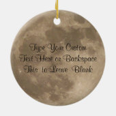 Moon Ornament Personalized Volledige de Decoratie  (Achterkant)
