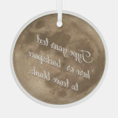 Moon Ornament Personalized Volledige de Decoratie  (Achterkant)