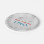 Moon Outer Space Verjaardagsfeestje Papier Borden Papieren Bordje (Gekanteld)