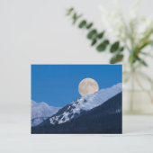 Moon Over Alyeska Ski Resort Alaska Briefkaart (Staand voorkant)
