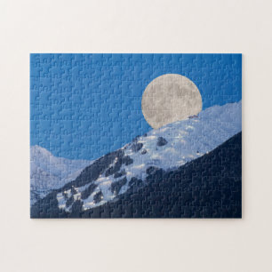 Moon Over Alyeska Ski Resort Alaska Legpuzzel