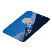 Moon Over Alyeska Ski Resort Alaska Magneet (Linkerzijde)