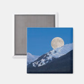 Moon Over Alyeska Ski Resort Alaska Magneet (Voorkant / Achterkant)