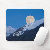 Moon Over Alyeska Ski Resort Alaska Muismat (Met muis)