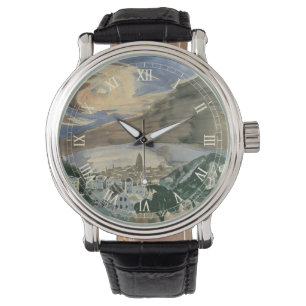 Moon Over Barcelona van Walter Gramatte Horloge