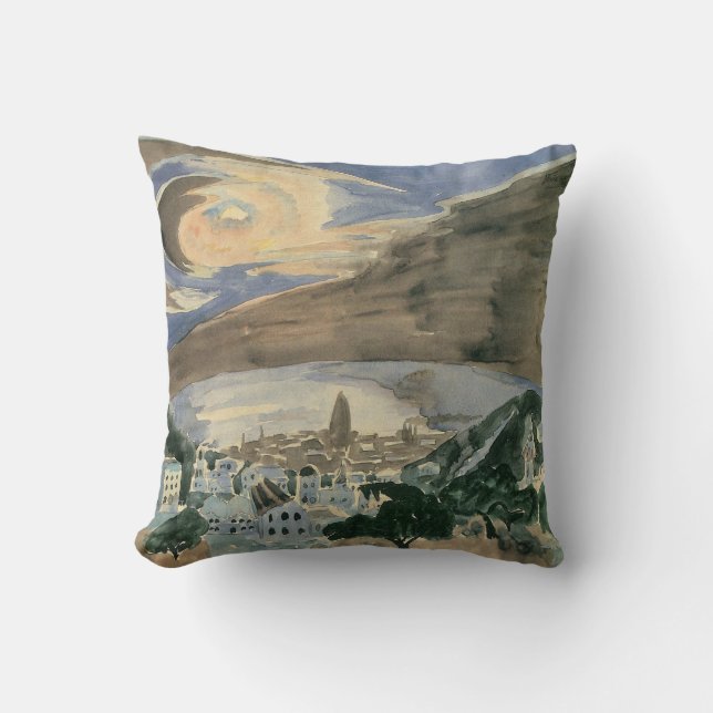 Moon Over Barcelona van Walter Gramatte Kussen (Voorkant)