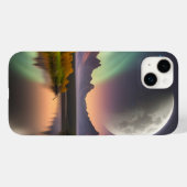 Moon over berglandschap Case-Mate iPhone case (Achterkant (horizontaal))