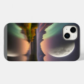 Moon over berglandschap Case-Mate iPhone case (Achterkant (horizontaal))
